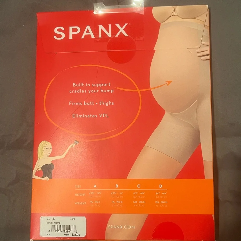 SPANX‎ Power Mama Shaper Maternity Shorts Underwear Bare Size A